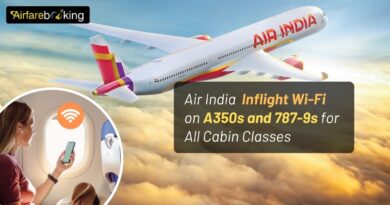 Air India  Inflight Wi-Fi on A350s and 787-9s for All Cabin Classes